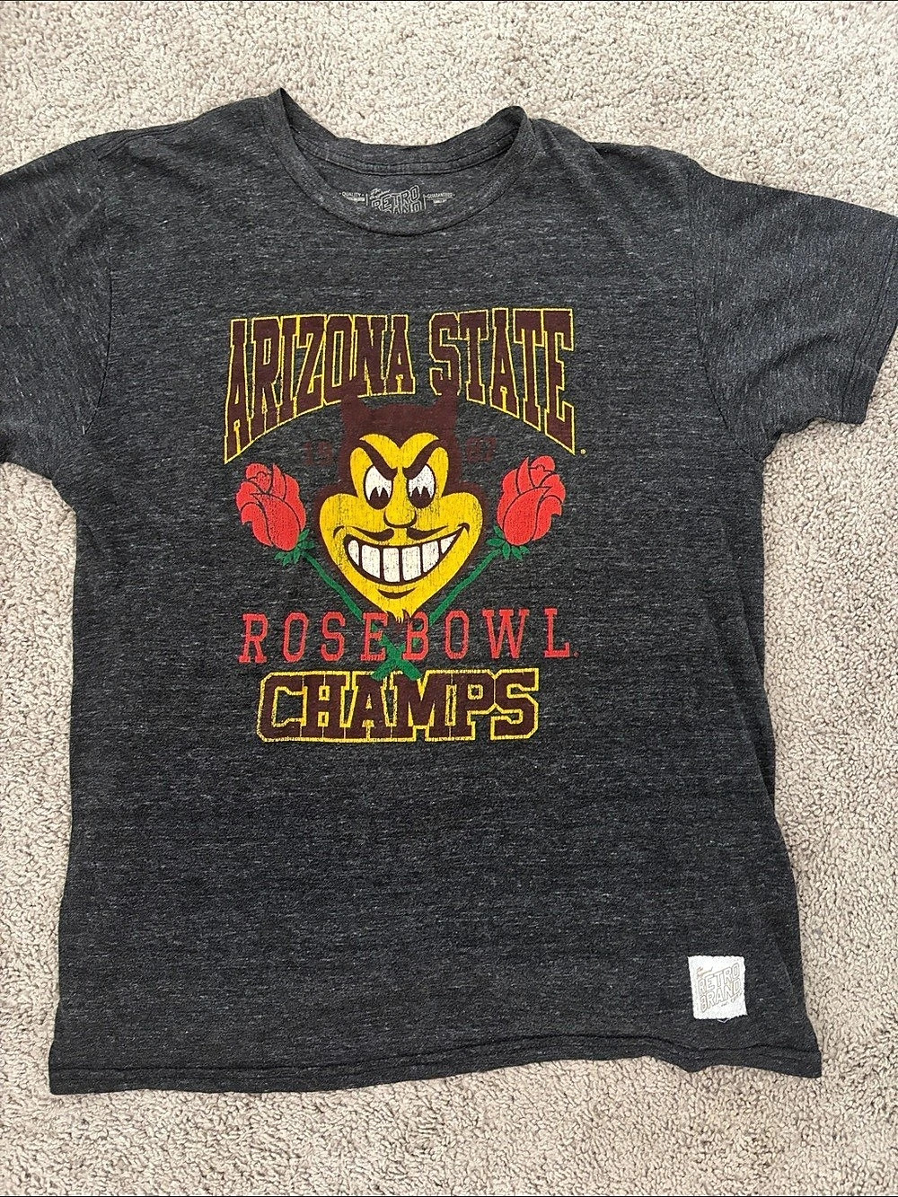 The Original Retro Brand Arizona State Sun Devils Rose Bowl Champs T-Shirt Rose